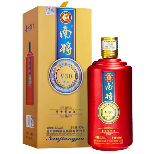 南将酒 V30 传承 口感柔和 酱香型 红瓶金冠 高度白酒 53度 53度 500mL 1瓶 